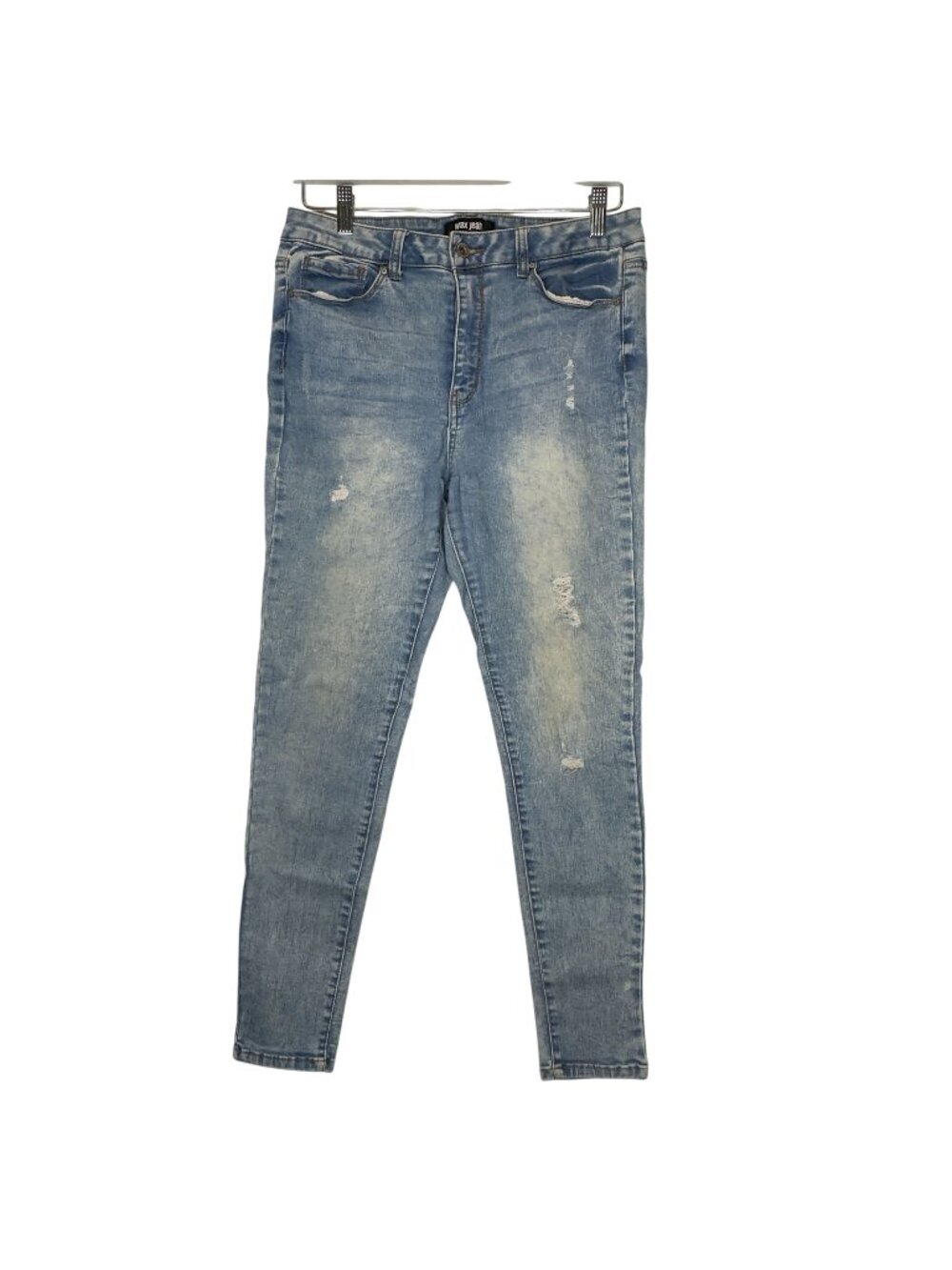 Wax Jean Womens 13/31 Skinny Jeans Light Wash Distressed Stretch High Rise